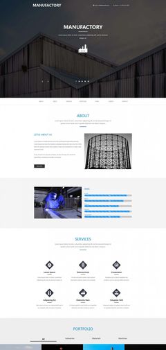 Bootstra響應式的產品制造工廠建設網站模板